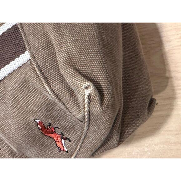 L.L. Bean Women's Foxes Print Canvas Embroidered Tote Bag Purse Brown Tan - Picture 12 of 16